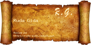 Ruda Gida névjegykártya